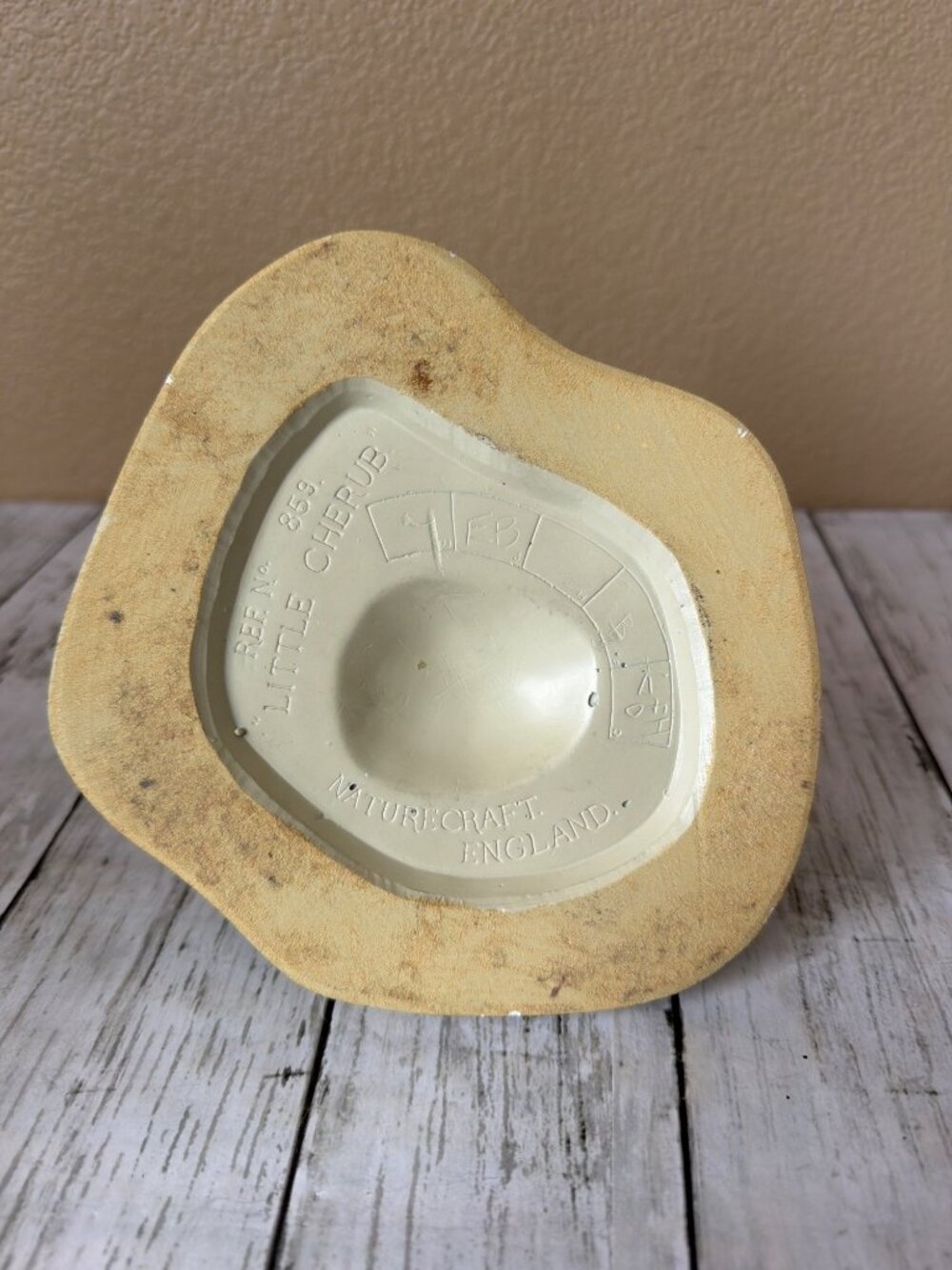 Vintage Naturecraft England Little Cherub Figurine Ref 859 Ceramic Boy Statue - Picture 6 of 16